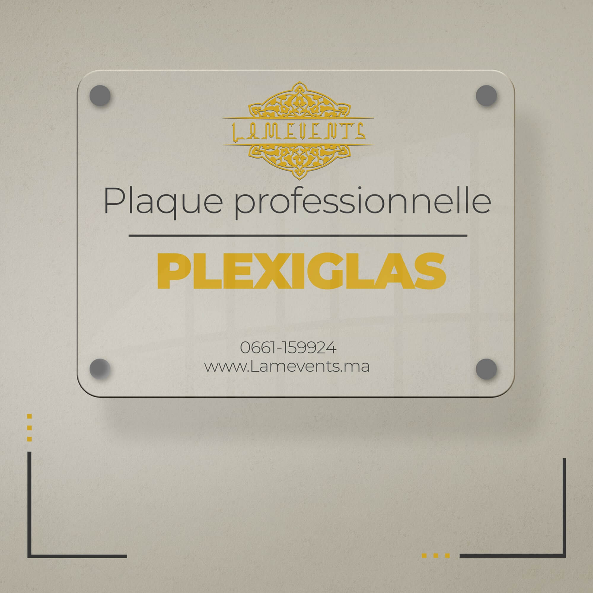 Plaques plexiglass - LamEvents